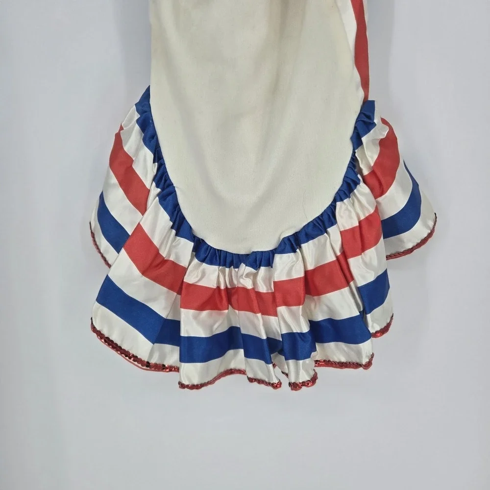 Vintage 1976 Advance Theatrical Leo-Tard Girls Dance Costume 8C Patriotic Gloves